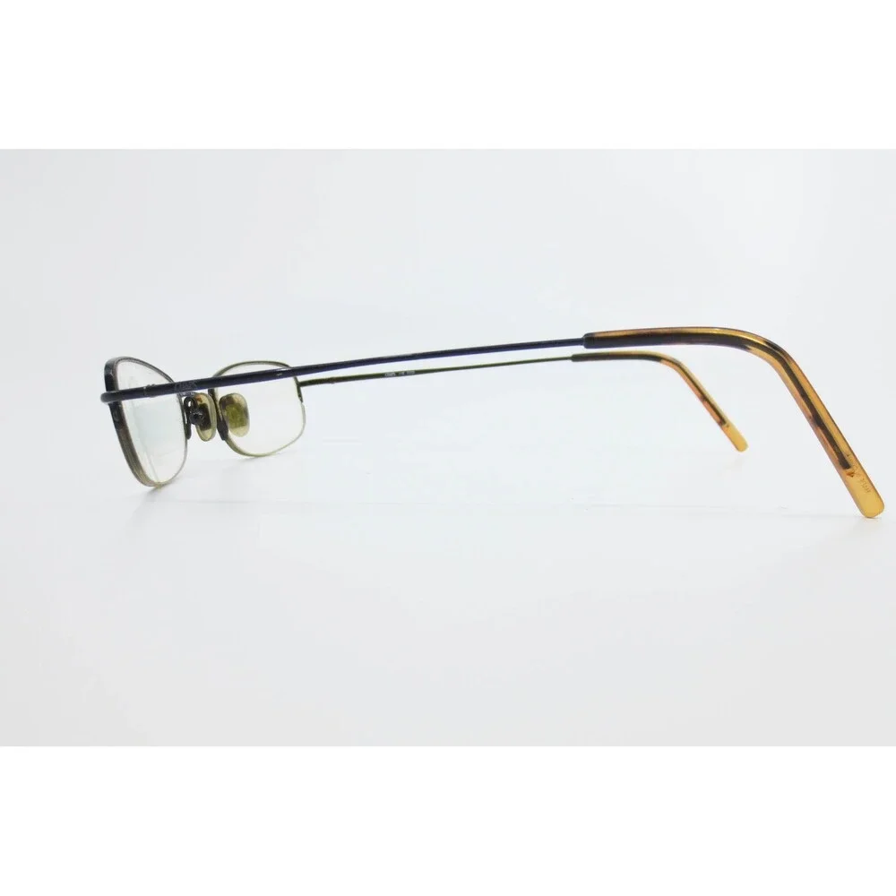 Chaps 118 CC03 Mens Oval Semi Rimless Black Metal Eyeglasses Frames 47-20-140